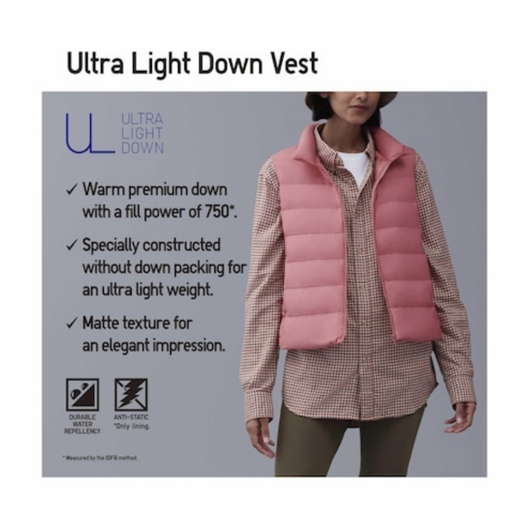 Uniqlo Ultra Light Down Packable Vest- Salmon Pink - Picture 2 of 10